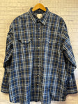 Size 3XLT Men's Blue Print Wrangler Shirt