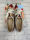 Size 9.5 Ladies White Floral Ked Tennis Shoe
