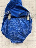 Size 6-9 Months Girl's Blue Print Wrangler Dress Set