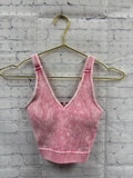 Size S/M Ladies Ash Pink Ribbed Zenana Tank Top