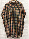 Size Small Ladies Black Plaid Entro Tunic