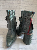 Size 7 Ladies Green snake Bootie