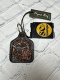 Black Print MYRA Keychain