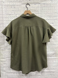 Size Large Ladies Green Max Studio Blouse
