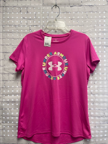 Size 18-20 Girl's Pink Under Armour Top