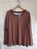 Size Large Ladies Brown Stripe Maurices Top