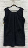 Size XL Ladies Black Corduroy Tank Dress