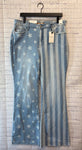 Size 14 Ladies Denim Print Judy Blue Jeans