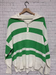 Size Small Ladies White Stripe Aerie Pullover