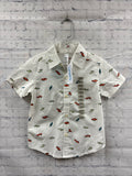 Size 2T Boy's White Print Carters Shirt
