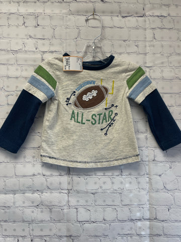 Size 12-18 Months Boy's Gray Mudpie Top