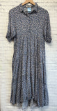 Size Medium Ladies Blue Floral Dress