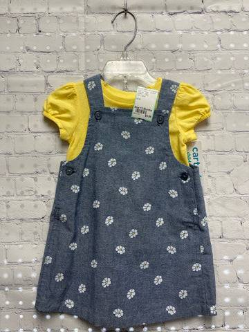 Size 12 Months Girl's Yellow Carters Dress Set