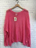 Size Large Ladies Pink EASEL Blouse