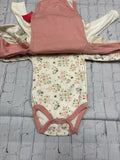 Size 6-9 Months Girl's Cream Print Chick Pea Onesie