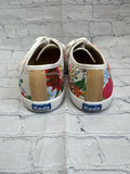 Size 9.5 Ladies White Floral Ked Tennis Shoe