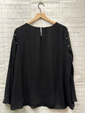 Size XL Ladies Black Pearl Blouse