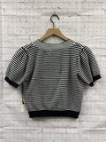 Size Medium Ladies Black Stripe Top