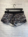 Size 12 Ladies Black Print lulu lemon Workout Shorts