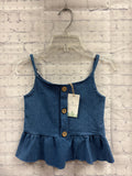 Size 7 Girl's Denim Tank Blouse
