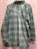 Size 3x Ladies Blue Plaid Blouse