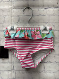 Size 2T Girl's Pink Stripe Pete +  Lucy Swimsuit