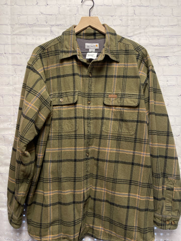 Size X-Large Men's Green Plaid Carhartt Shirt