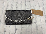 Ladies Black Floral Wallet