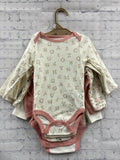 Size 6-9 Months Girl's Cream Print Chick Pea Onesie