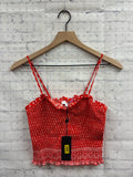 Size Small Ladies Red Print Gianni Bini Tank Blouse