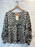 Size Small Ladies Cream Animal Print ee:some Blouse