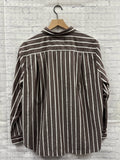 Size XL Ladies Brown Stripe Loft Blouse