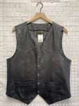 Size Medium Men's Black Leather Vest