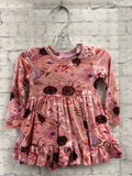 Size 0-3 Months Girl's Pink Print Posh Peanut Dress
