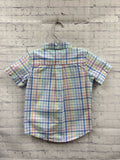 Size 4T Boy's Blue Plaid Place Shirt