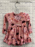 Size 0-3 Months Girl's Pink Print Posh Peanut Dress