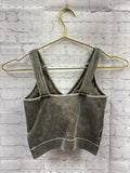 Size L/XL Ladies Brown Ribbed Zenana Tank Top