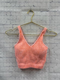 Size L/XL Ladies Coral Ribbed Zenana Tank Top