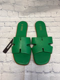 Size 8.5 Ladies Green Sandal