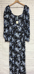 Size Large Ladies Black Floral free people Dress