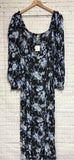 Size Large Ladies Black Floral free people Dress