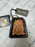 Black Floral MYRA Keychain