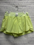 Size Medium Ladies Yellow Zelos Workout Shorts