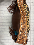 Ladies Tan Animal Print Purse