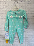 Size 2T Unisex Blue Print PJ Set