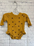 Size 0-3 Months Girl's Yellow Floral KATE QUINN Onesie