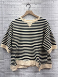 Size Large Ladies Cream Stripe New In Top