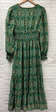 Size Small Ladies Green Print Max Studio Dress