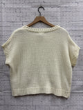 Size Medium Ladies White blu pepper Sweater