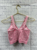 Size L/XL Ladies Ash Pink Ribbed Zenana Tank Top